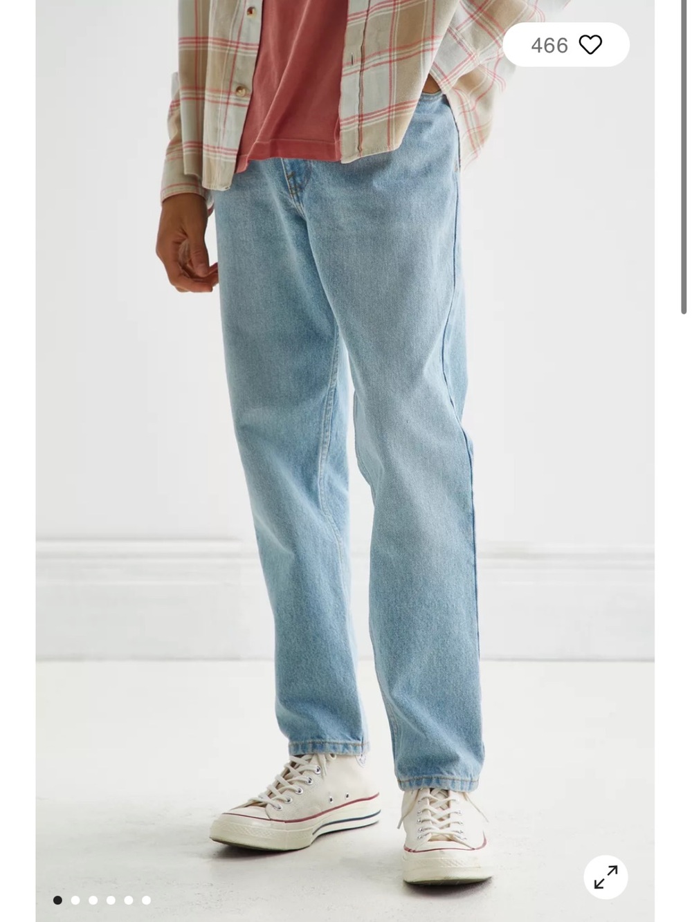 BDG Relaxed Straight-Leg Jeans in Light Wash Blue